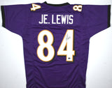 Jermaine Lewis Autographed Purple Pro Style Jersey - Beckett W Hologram *Black