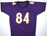 Jermaine Lewis Autographed Purple Pro Style Jersey - Beckett W Hologram *Black