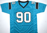 Julius Peppers Autographed Teal Pro Style Jersey w/HOF - Beckett W Hologram