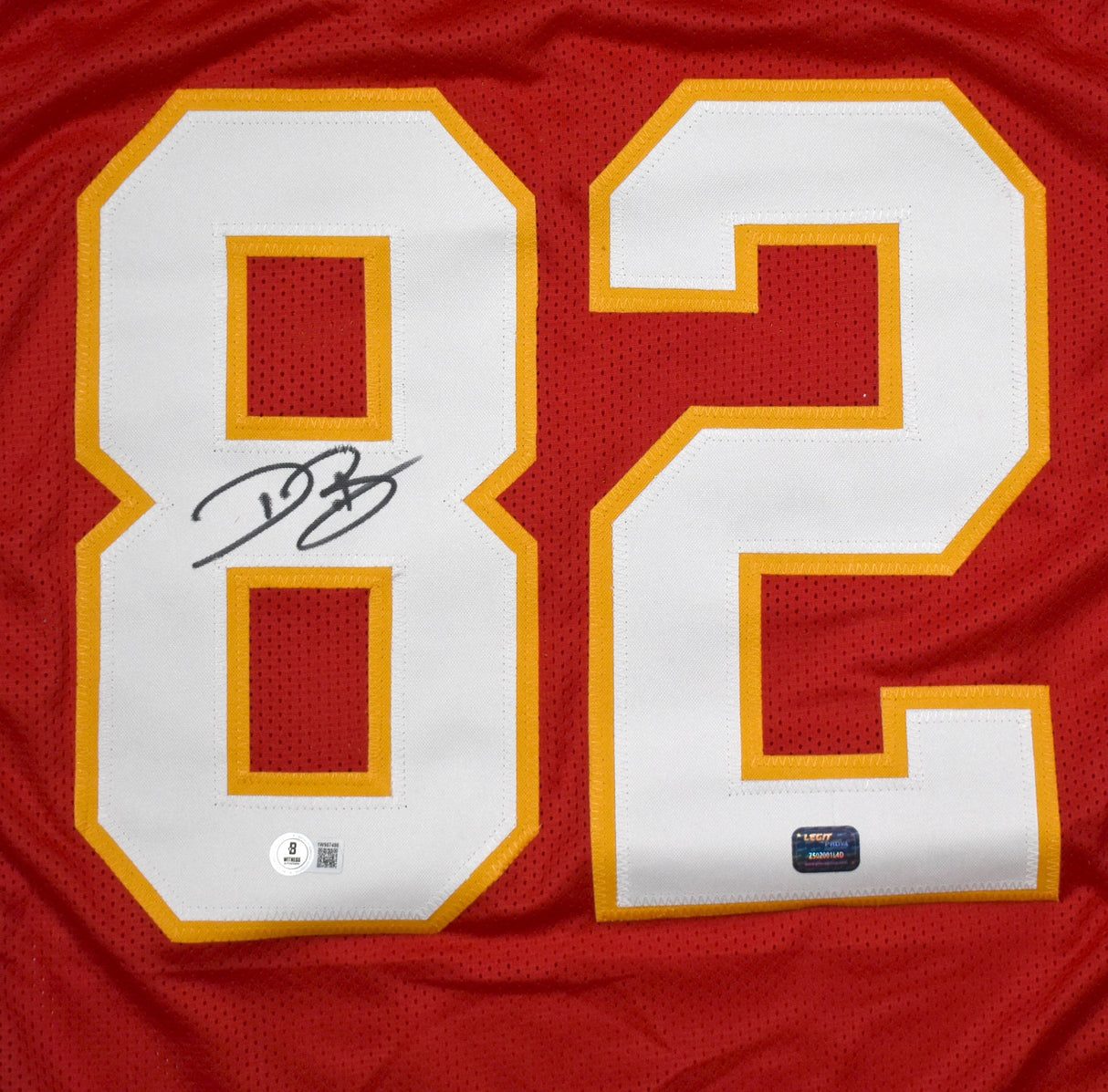 Dwayne Bowe Autographed Red Pro Style Jersey - Beckett W Hologram *Black