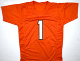 Ja'Marr Chase Autographed Orange Pro Style Jersey-Beckett W Hologram *Black