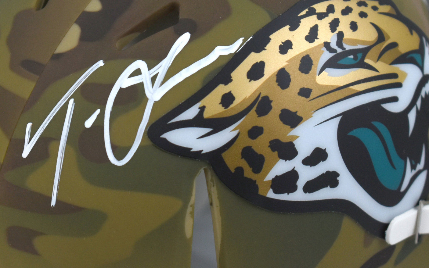 Trevor Lawrence Autographed Jacksonville Jaguars Camo Speed Mini Helmet-Fanatics