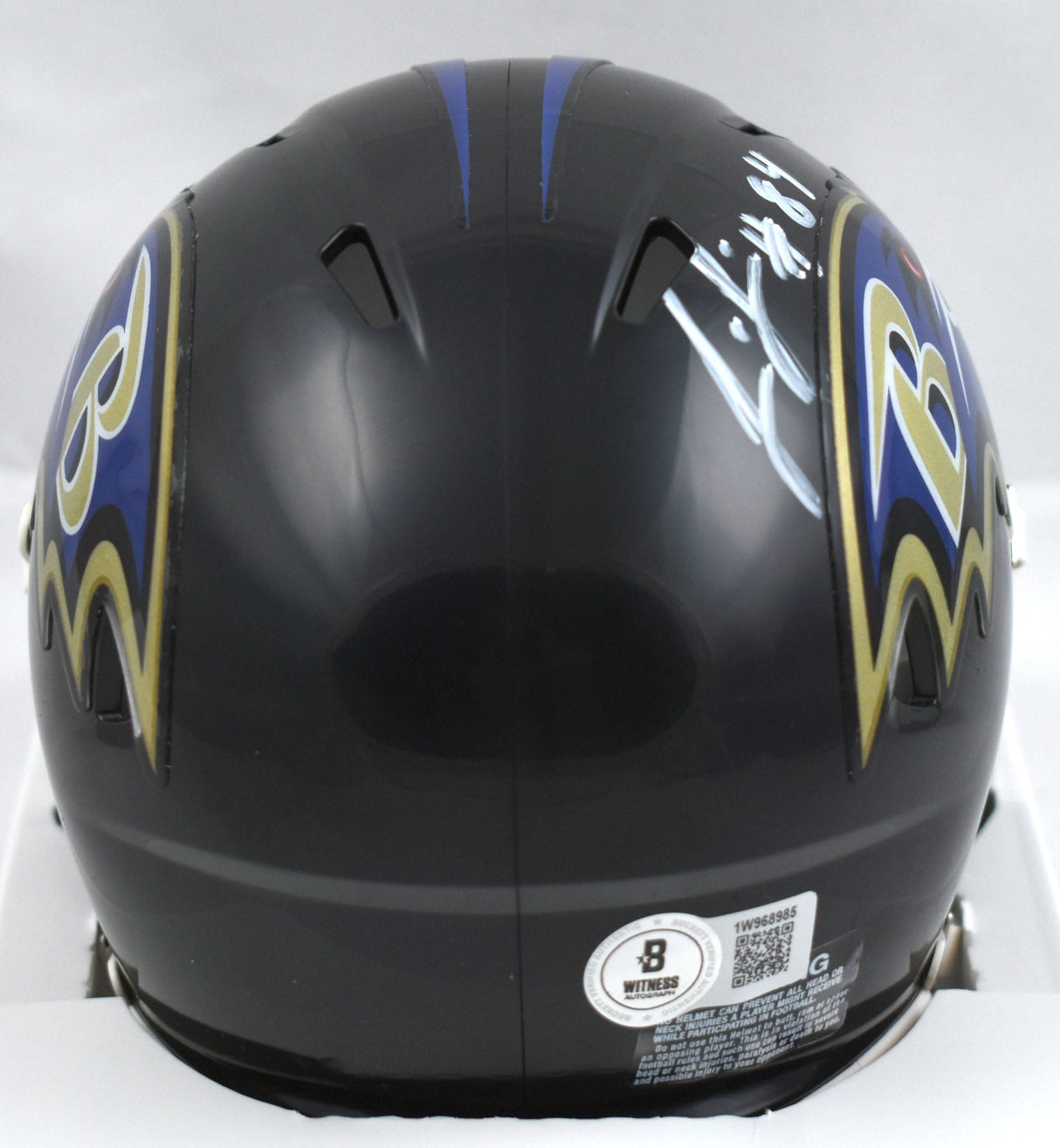 Jermaine Lewis Autographed Baltimore Ravens Speed Mini Helmet-Beckett W Hologram