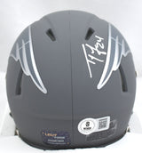 Ty Law Signed New England Patriots Slate Speed Mini Helmet - Beckett W Hologram