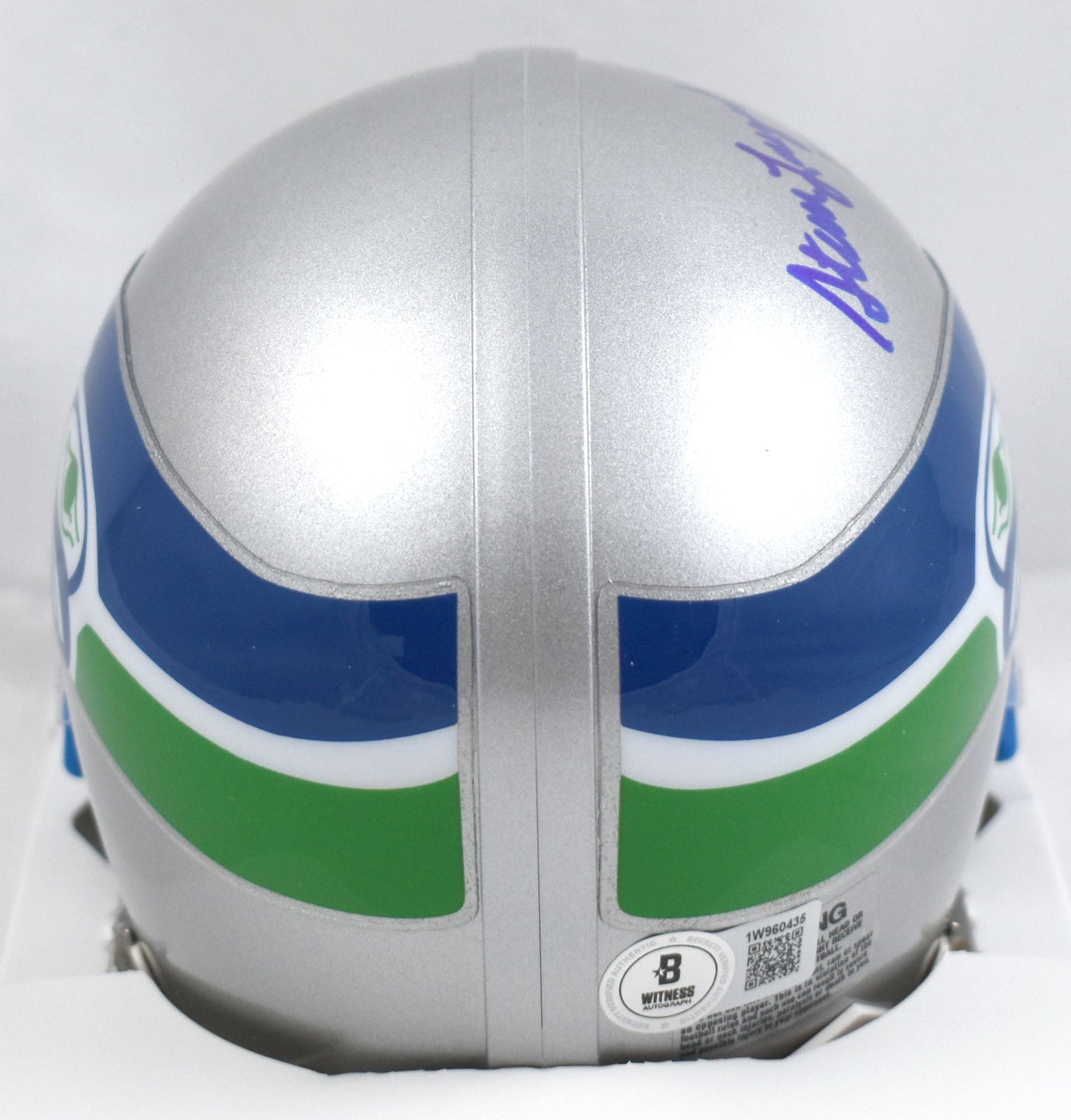 Steve Largent Autographed Seattle Seahawks Mini Helmet - Beckett W Hologram