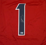Stefon Diggs Autographed Red Pro Style Jersey - Beckett W Hologram *Silver