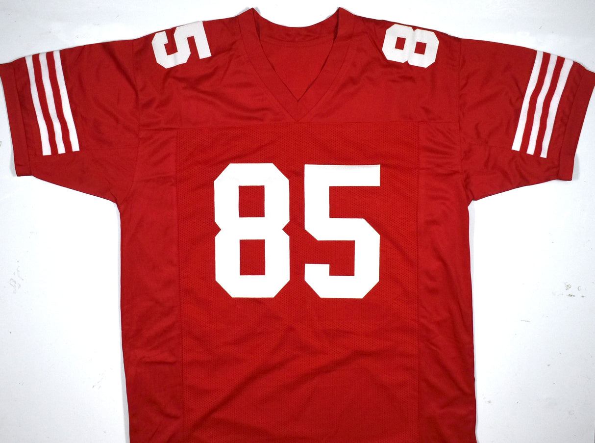 George Kittle Autographed Red Pro Style Jersey - Beckett W Hologram *Black