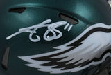 AJ Brown Autographed Eagles Speed Mini Helmet - Beckett W Hologram *White