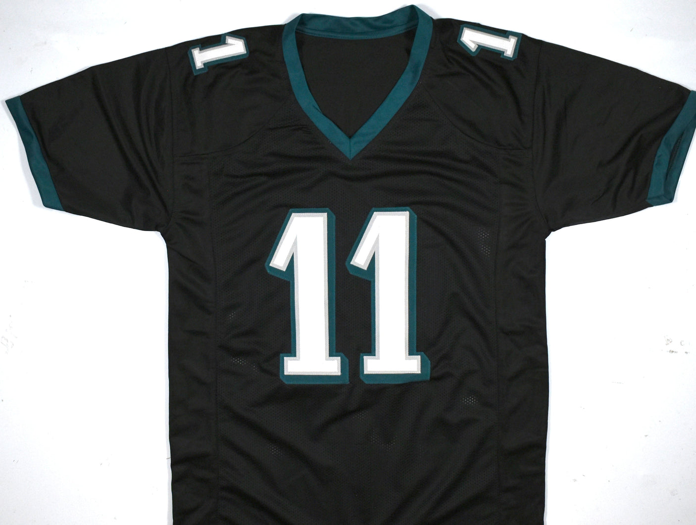 AJ Brown Autographed Black Pro Style Jersey - Beckett W Hologram *Black *L1