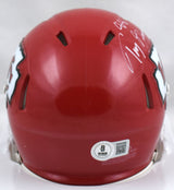 Tony Gonzalez Signed Kansas City Chiefs Speed Mini Helmet - Beckett W Hologram