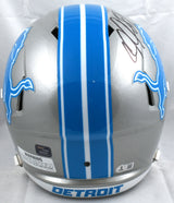 Calvin Johnson Autographed Detroit Lions F/S 2024 Speed Helmet- Beckett W Holo