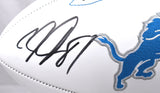 Calvin Johnson Autographed Detroit Lions Logo Football - Beckett W Hologram