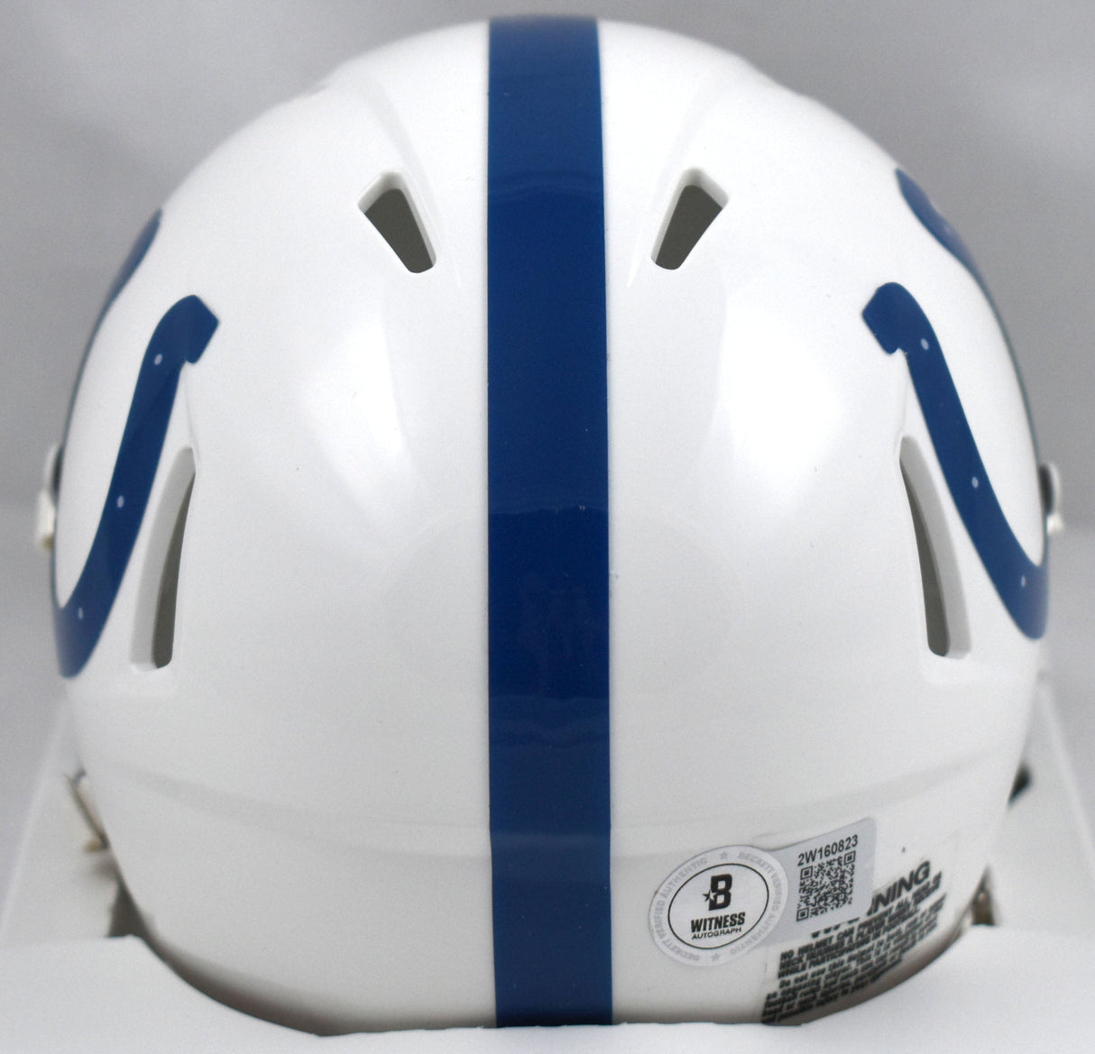 Edgerrin James Autographed Colts Speed Mini Helmet - Beckett W Hologram *Black