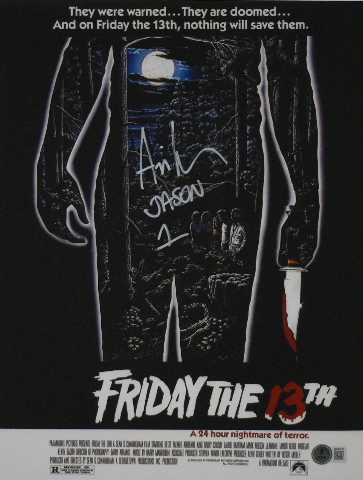 Ari Lehman Autographed 11x14 Movie Poster Photo - Beckett W Hologram *Silver