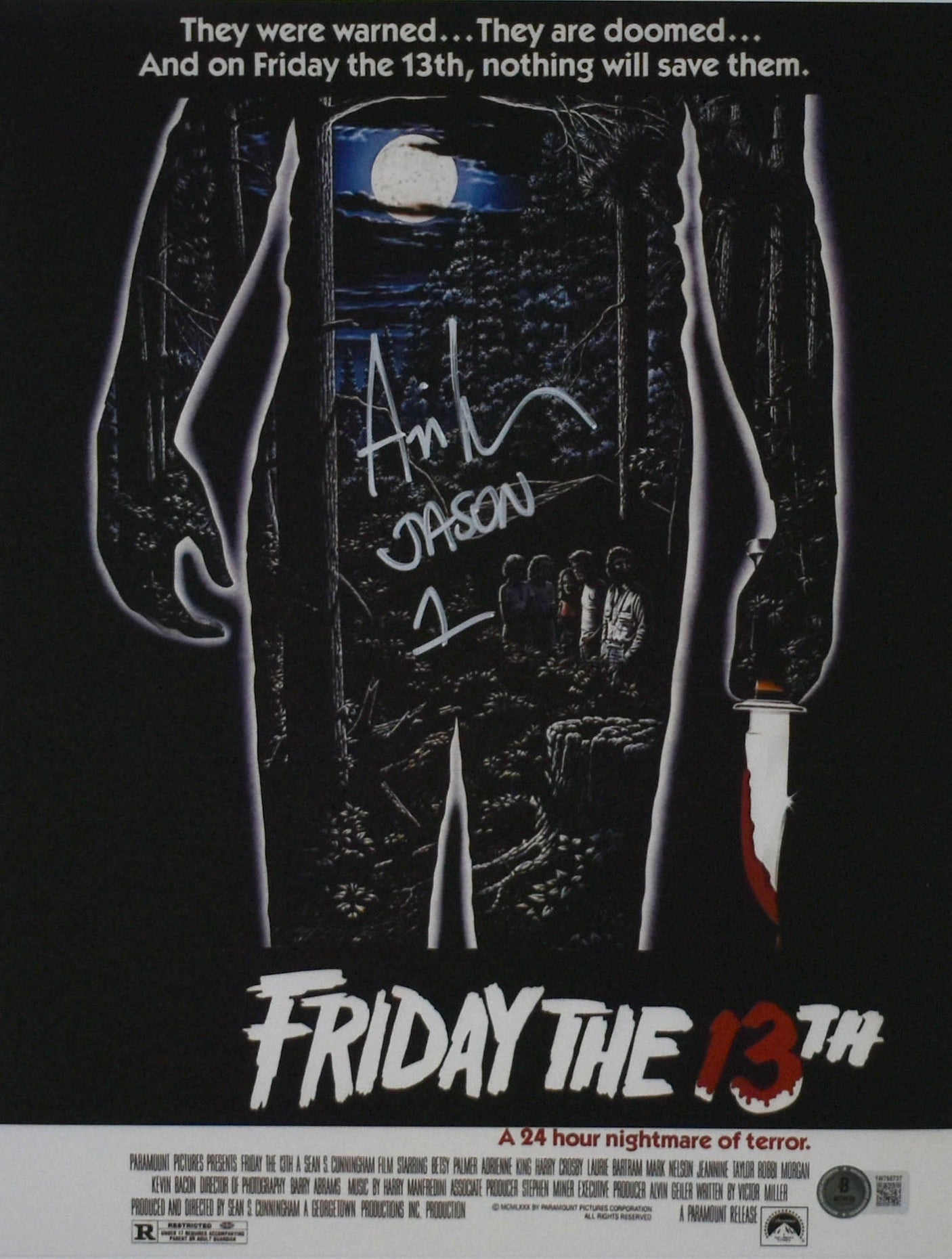 Ari Lehman Autographed 11x14 Movie Poster Photo - Beckett W Hologram *Silver