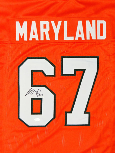 Russell Maryland Signed / Autographed Orange College Style Jersey- JSA W Auth