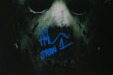 Ari Lehman Autographed 16x20 Mask Photo Jason 1 - Beckett W Hologram *Blue