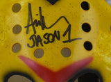 Ari Lehman Signed Friday The 13th Yellow Jason Mask w/Jason 1-Beckett W Hologram