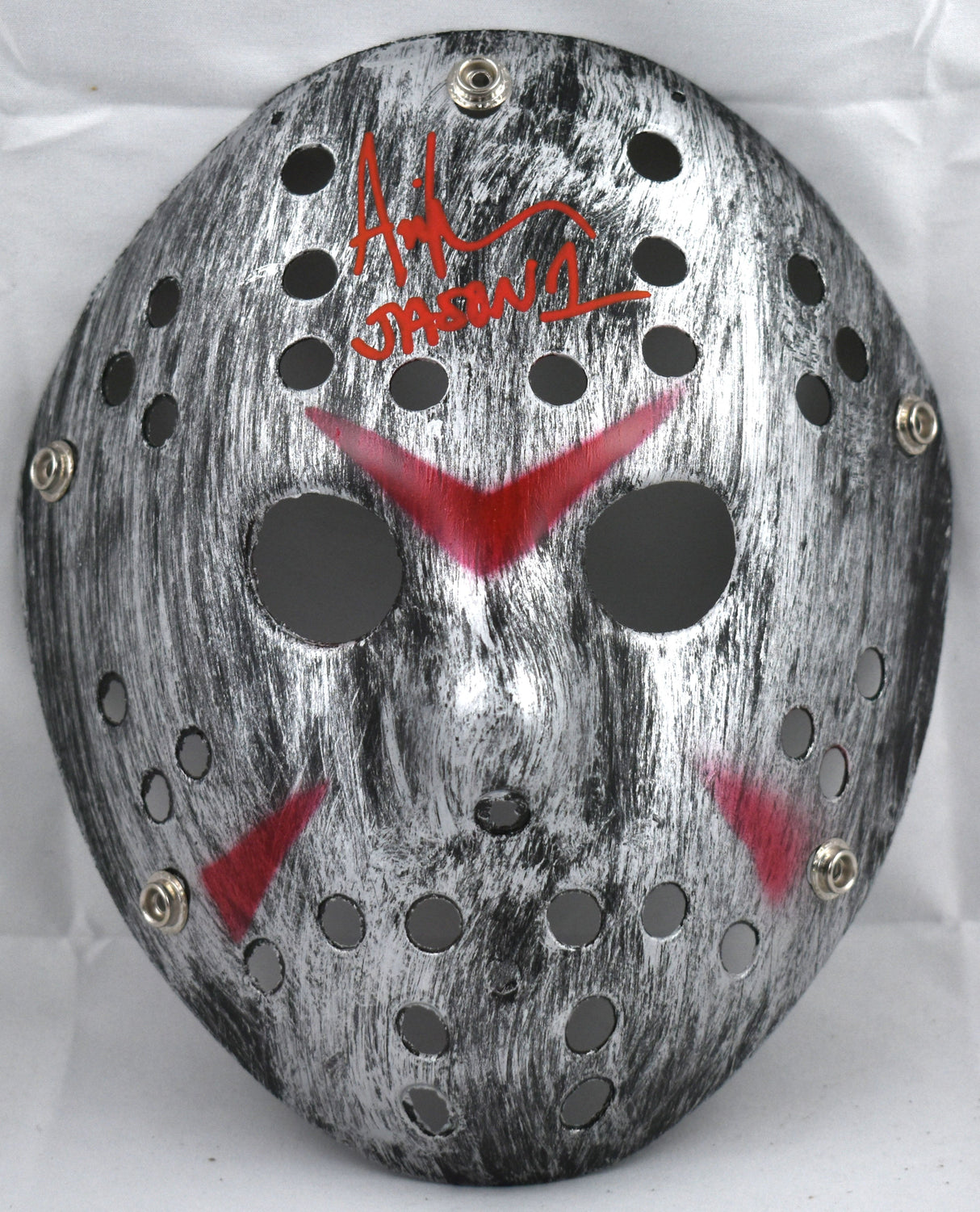 Ari Lehman Signed Friday The 13th Silver Jason Mask w/Jason 1-Beckett W Hologram