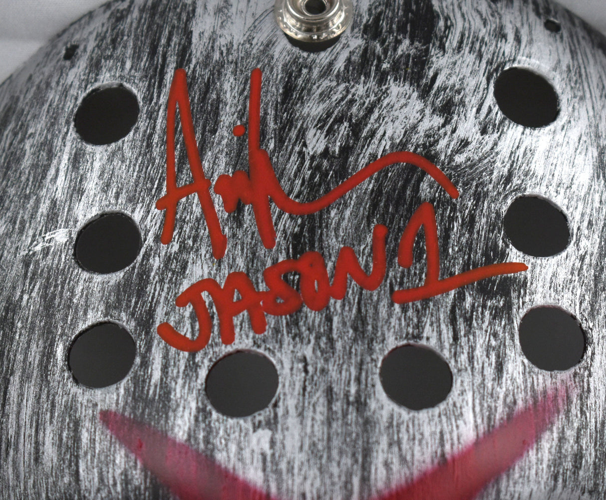 Ari Lehman Signed Friday The 13th Silver Jason Mask w/Jason 1-Beckett W Hologram