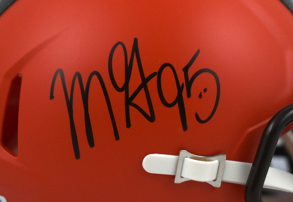 Myles Garrett Signed Cleveland Browns Speed Mini Helmet - Beckett W Holo *Black
