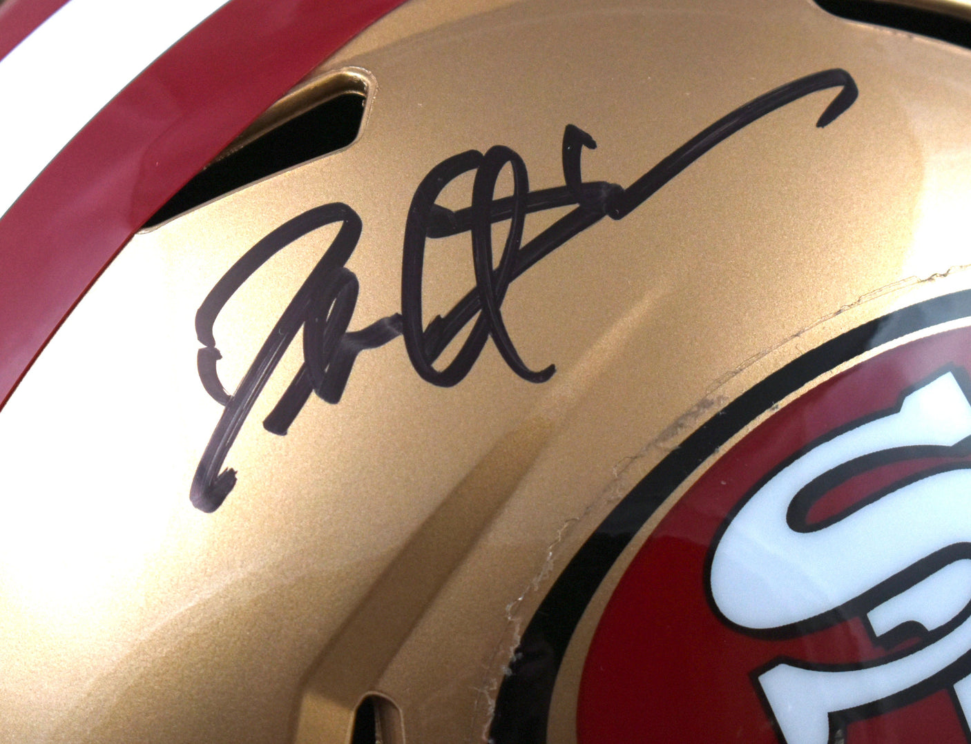 Deion Sanders Autographed San Francisco 49ers F/S Speed Helmet - Beckett W Holo