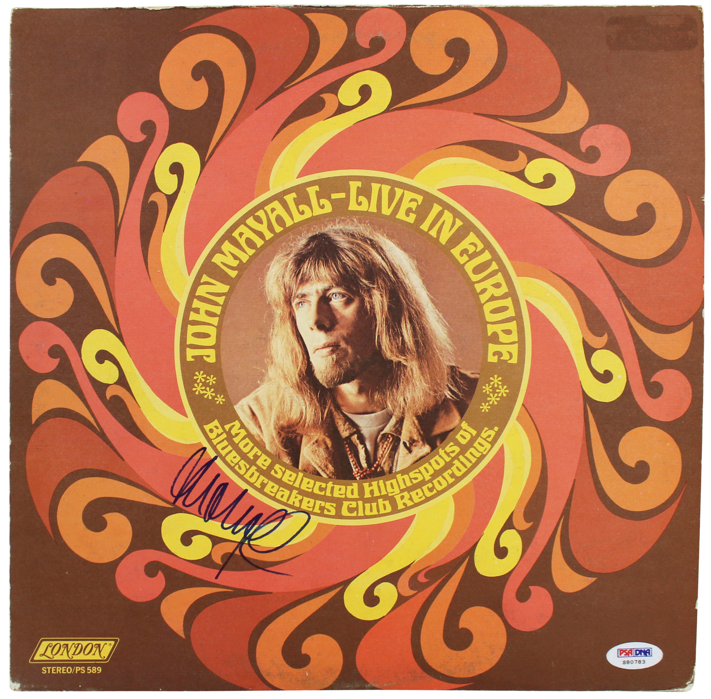 John Mayall Authentic Signed Live In Europe Album Cover W/ Vinyl PSA/DNA #S80783