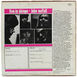 John Mayall Authentic Signed Live In Europe Album Cover W/ Vinyl PSA/DNA #S80783