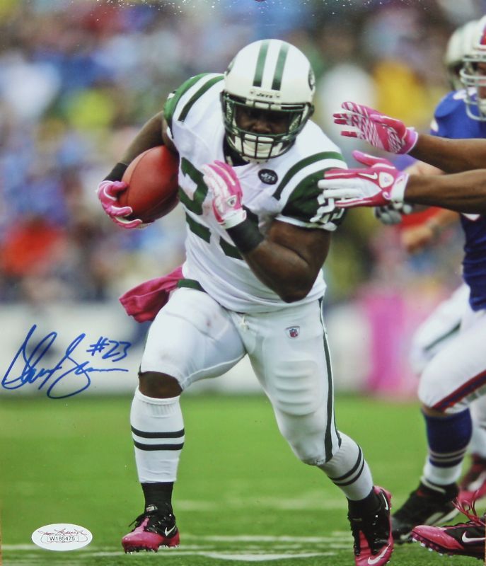 Shonn Greene Autographed 8x10 New York Jets Running Photo- JSA Authenticated