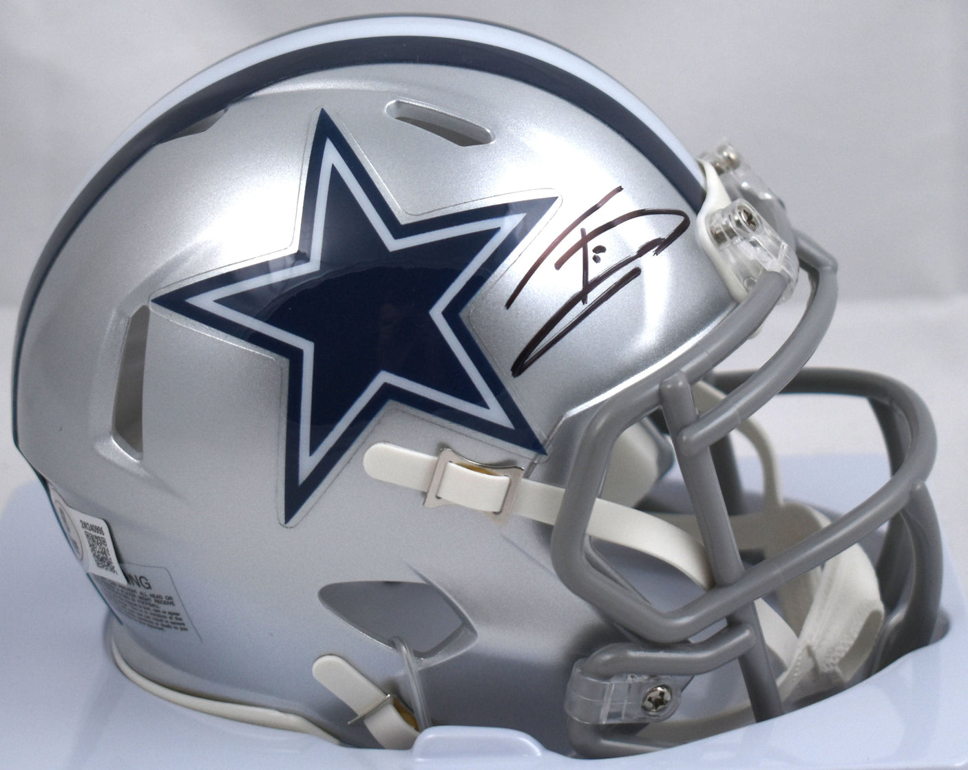 Trevon Diggs Autographed Dallas Cowboys Speed Mini Helmet - Beckett W Hologram