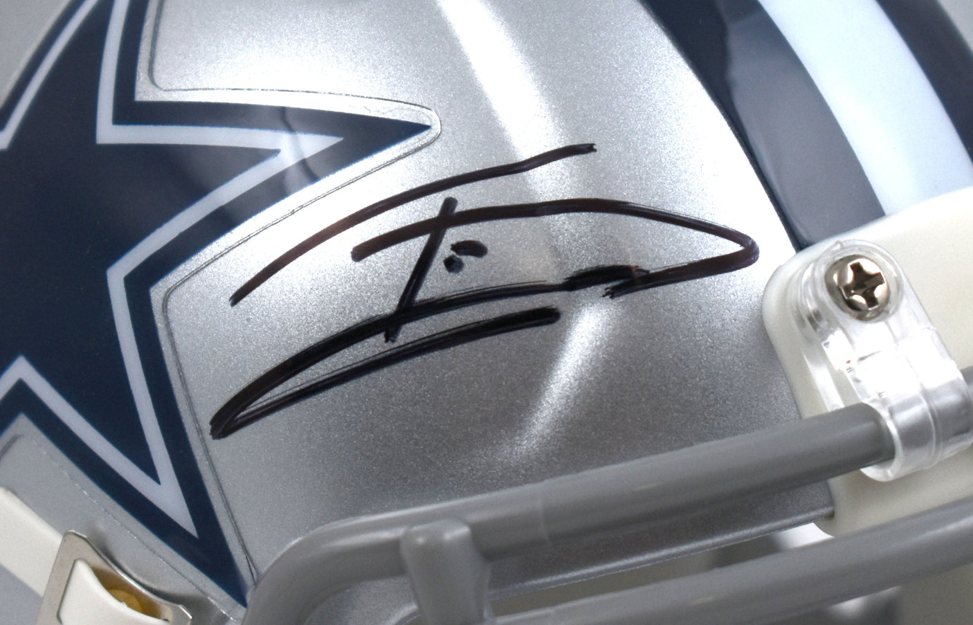 Trevon Diggs Autographed Dallas Cowboys Speed Mini Helmet - Beckett W Hologram