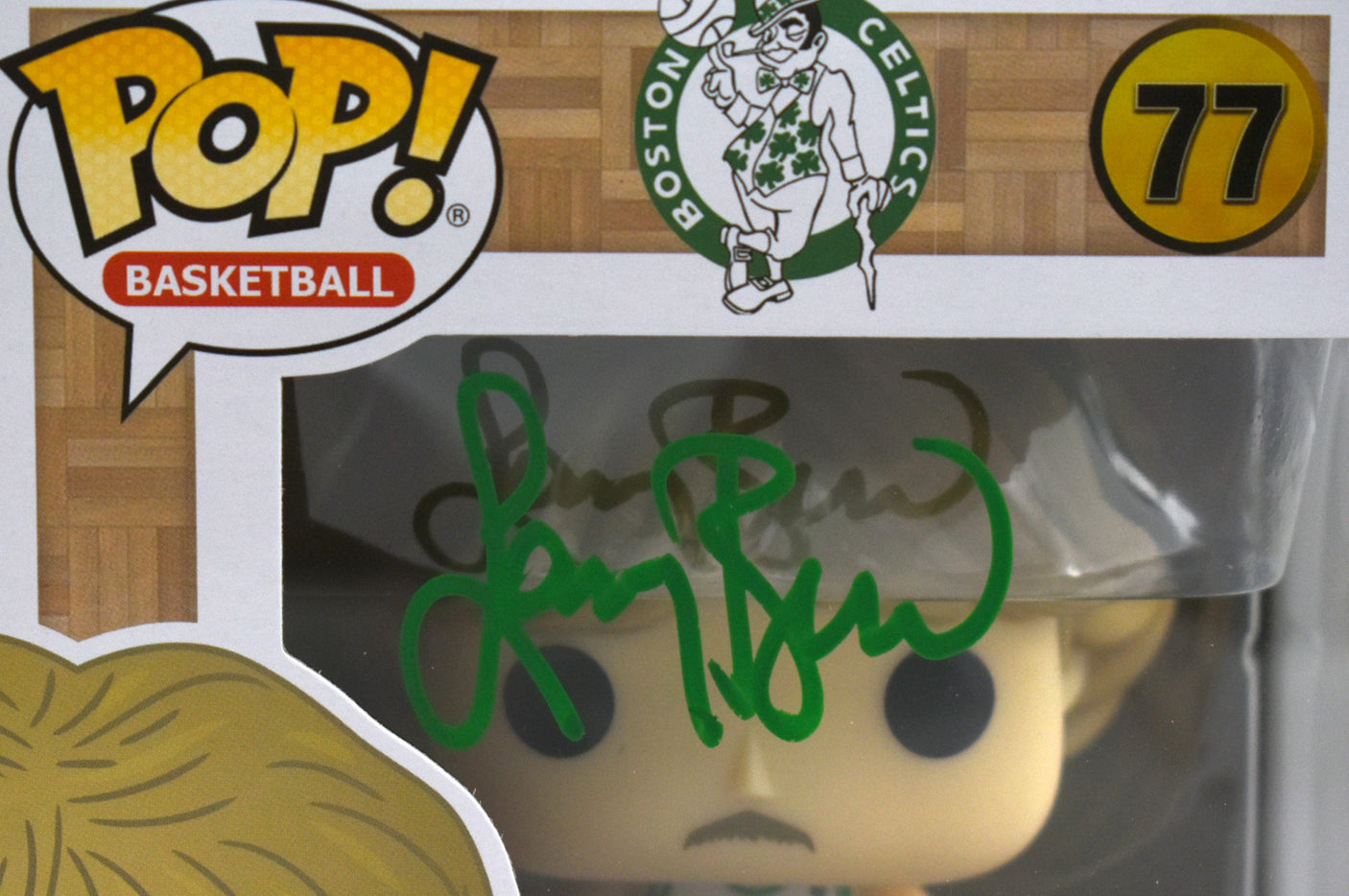 Larry Bird Autographed Boston Celtics Funko Pop #77 - Beckett W Hologram *Green