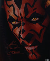 Ray Park Autographed 16x20 Darth Maul Close Up 2 Photo- Beckett W Hologram *Red