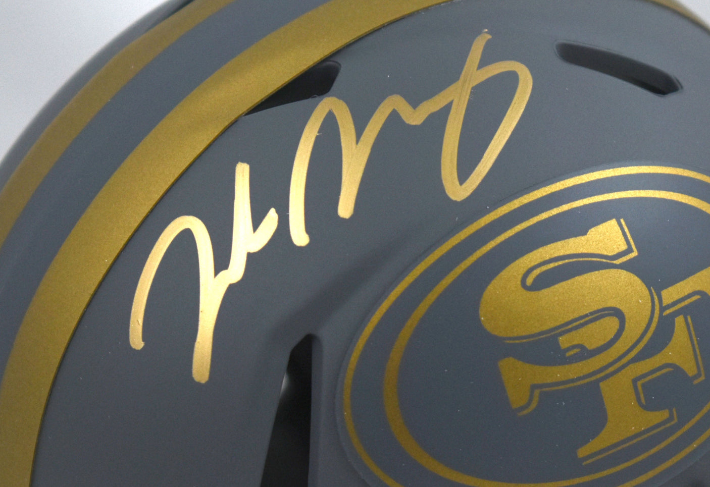 Jake Moody Autographed 49ers Slate Speed Mini Helmet - Beckett W Hologram *Gold