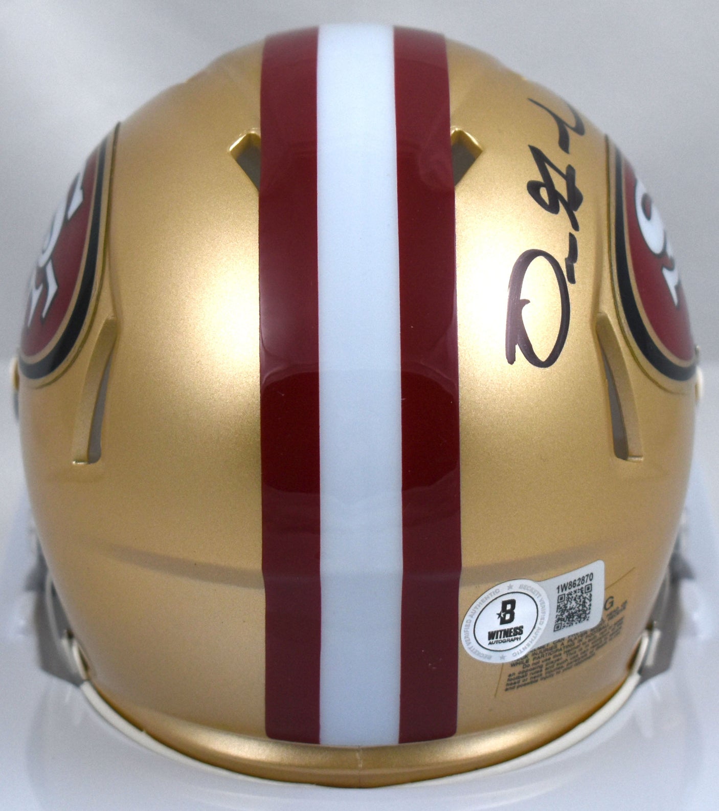 Dre Greenlaw Autographed San Francisco 49ers Speed Mini Helmet - Beckett W Holo