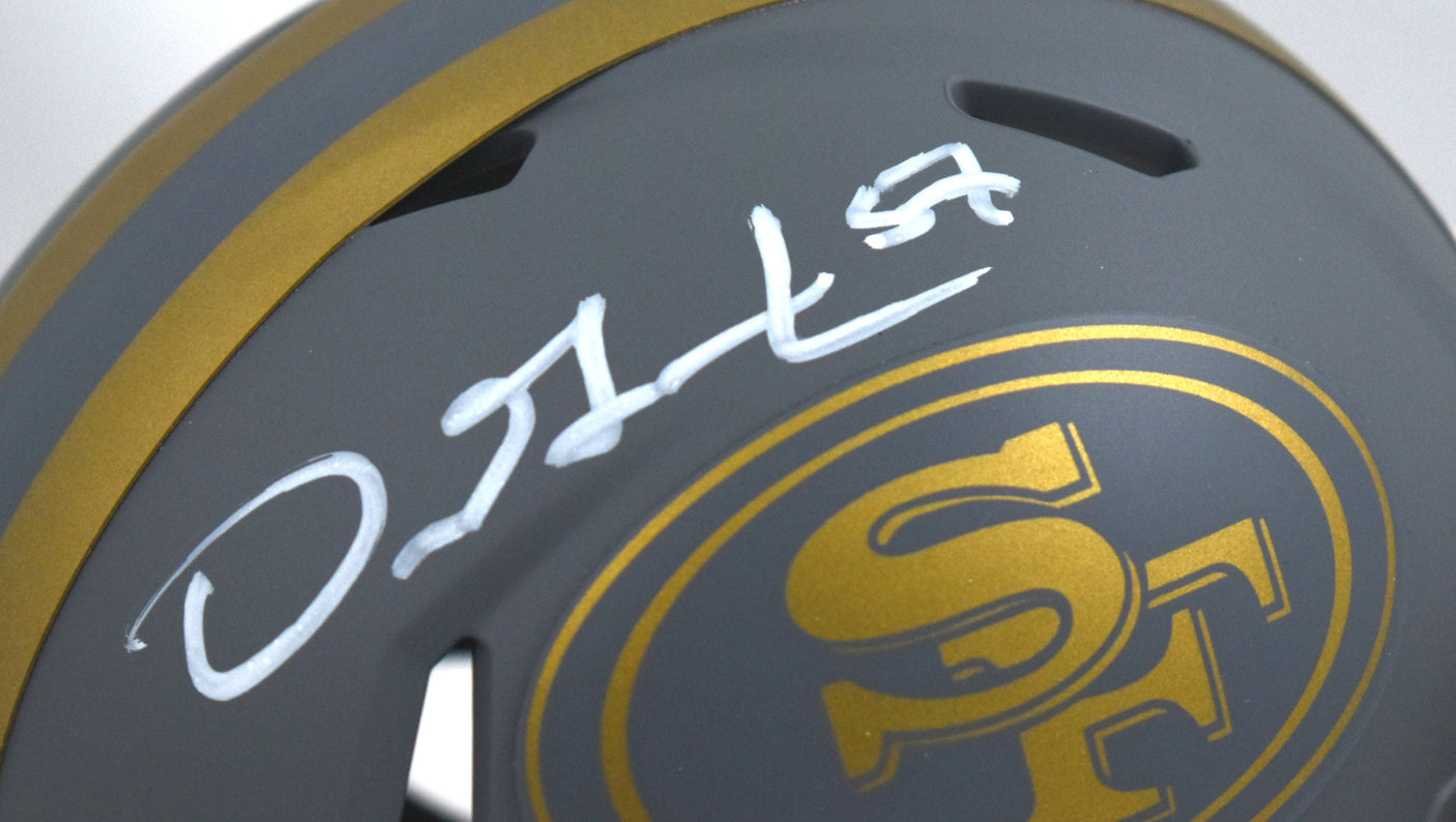 Dre Greenlaw Signed San Francisco 49ers Slate Speed Mini Helmet - Beckett W Holo