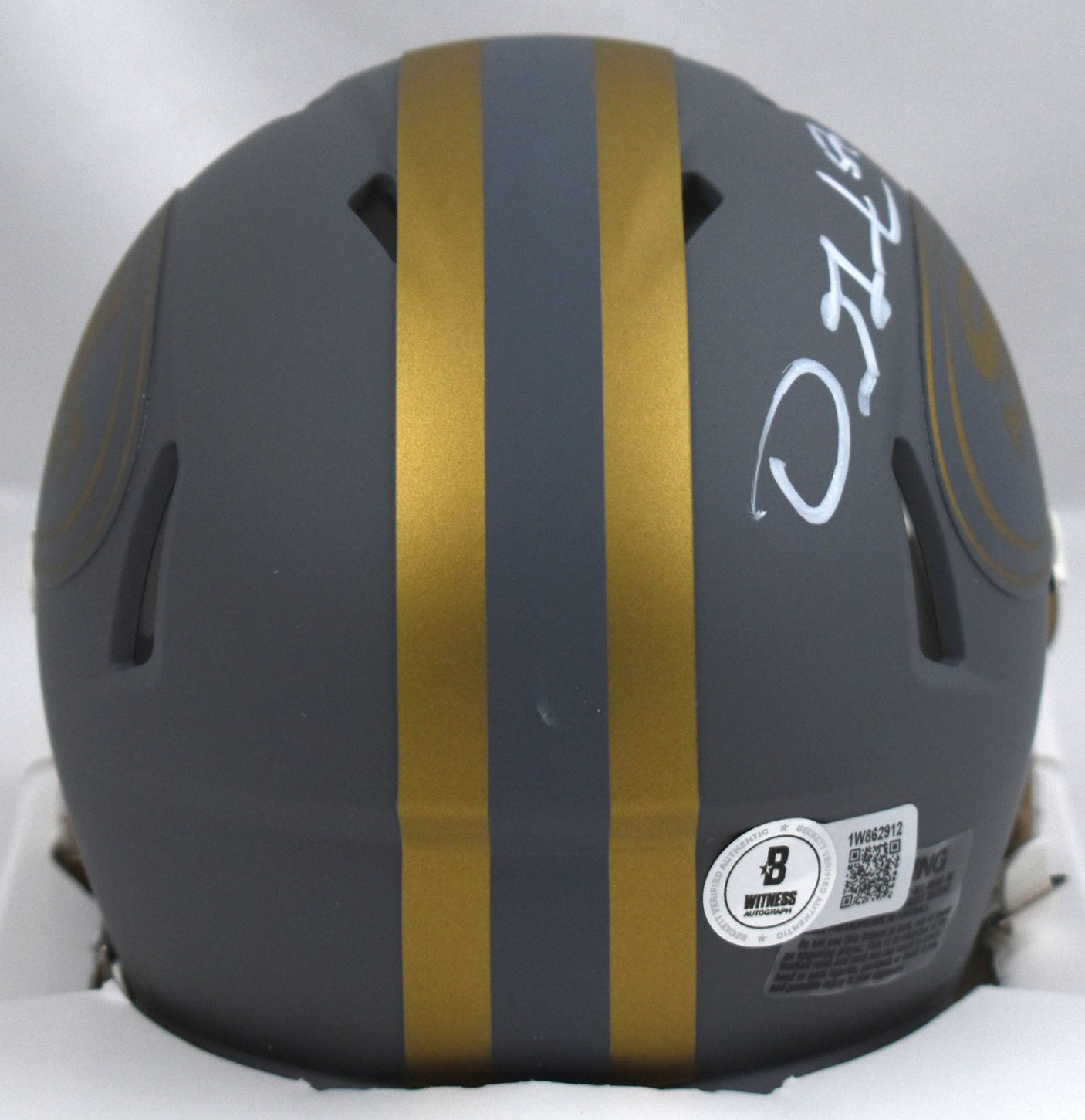 Dre Greenlaw Signed San Francisco 49ers Slate Speed Mini Helmet - Beckett W Holo