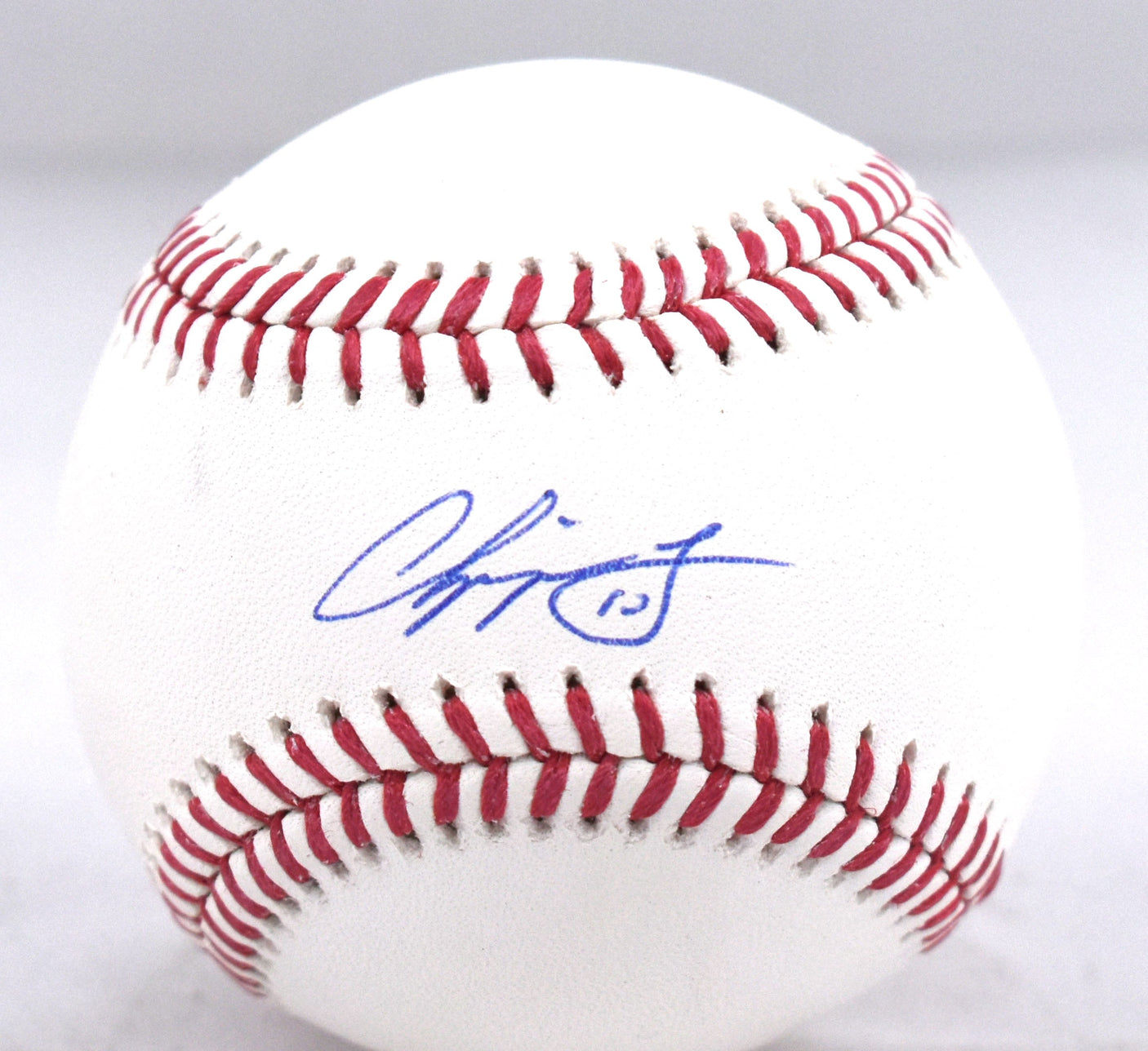 Chipper Jones Autographed Rawlings OML Baseball - Fanatics *Blue