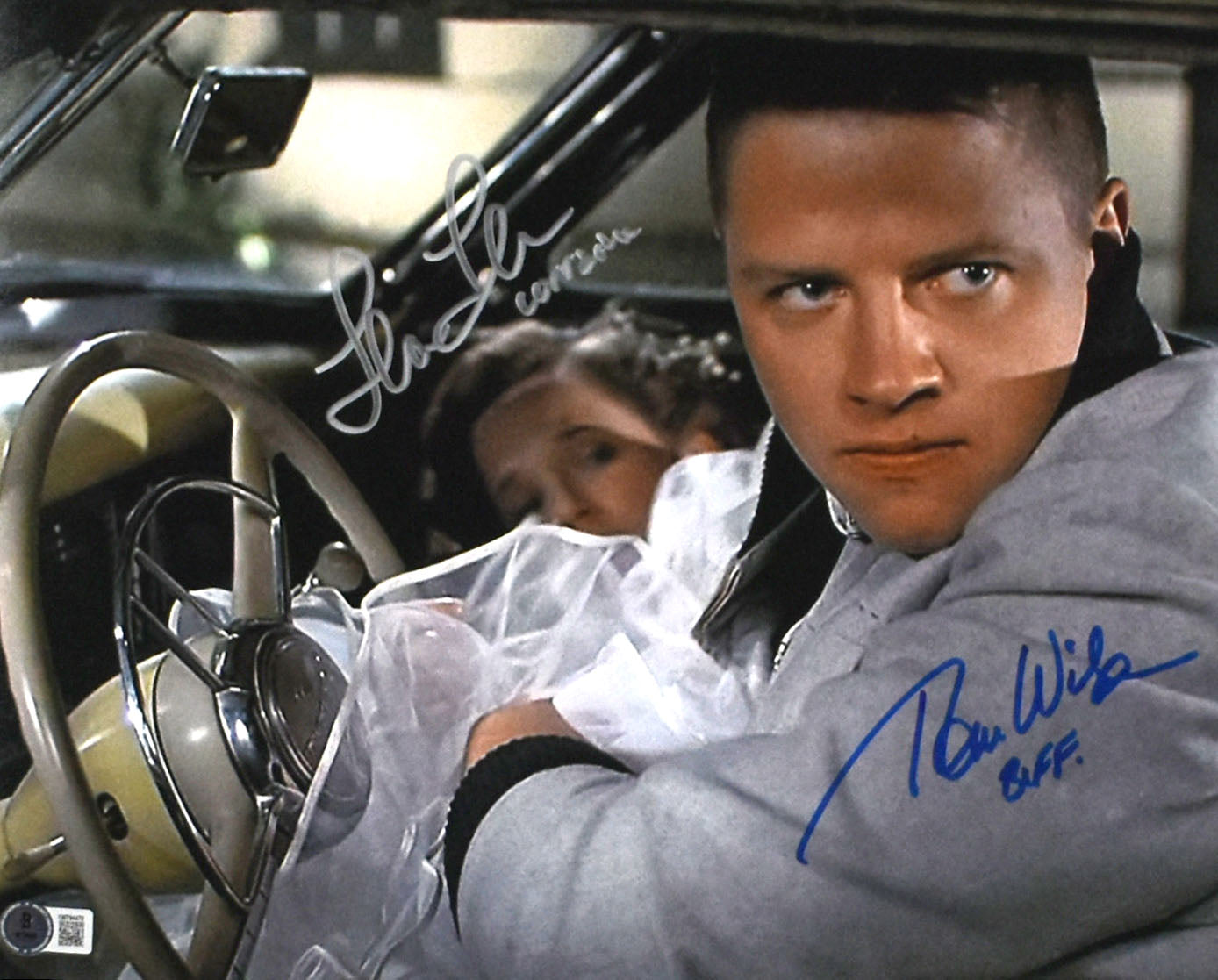 Thomas Wilson Lea Thompson Signed Back to the Future 11X14 Photo- Beckett W Holo