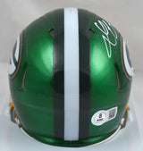 Lukas Van Ness Autographed Packers Flash Speed Mini Helmet - Beckett W Hologram