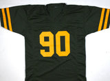 Lukas Van Ness Autographed Green Yellow # Pro Style Jersey - Beckett W Hologram