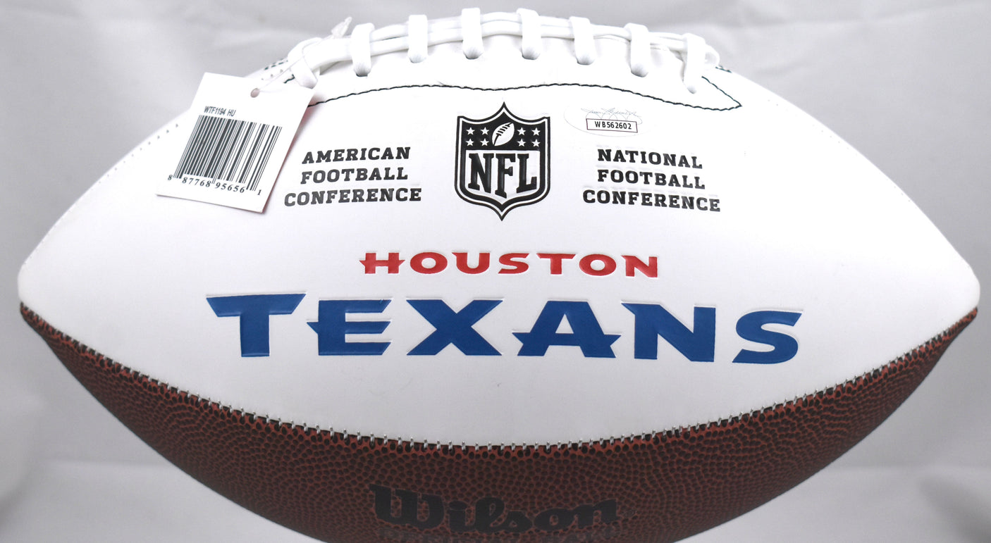 Andre Johnson Autographed Houston Texans Logo Football w/ HOF - JSA W *Black