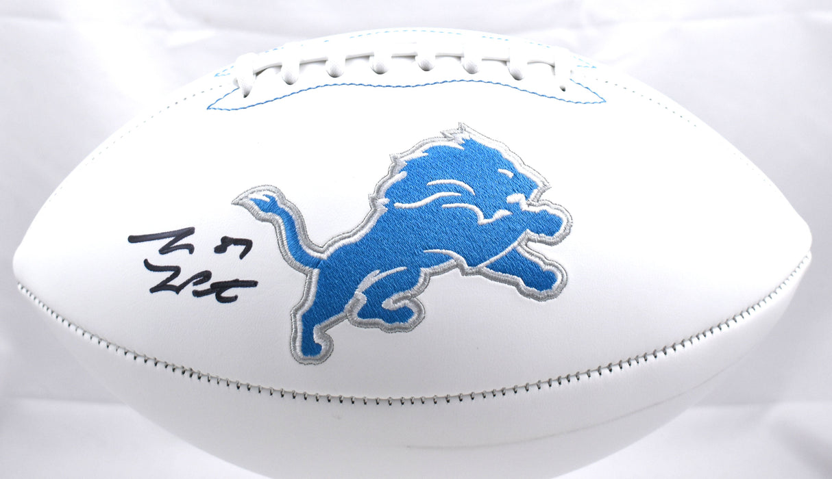 Sam LaPorta Autographed Detroit Lions Logo Football - Beckett W Hologram *Black