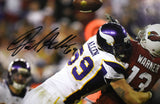 Jared Allen Autographed Vikings 16x20 Sack Photo- Beckett W Hologram