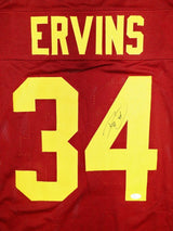 Ricky Ervins Autographed Maroon College Style Jersey- JSA Authenticated