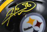 Hines Ward Autographed Pittsburgh Steelers Speed Mini Helmet - Beckett W Holo