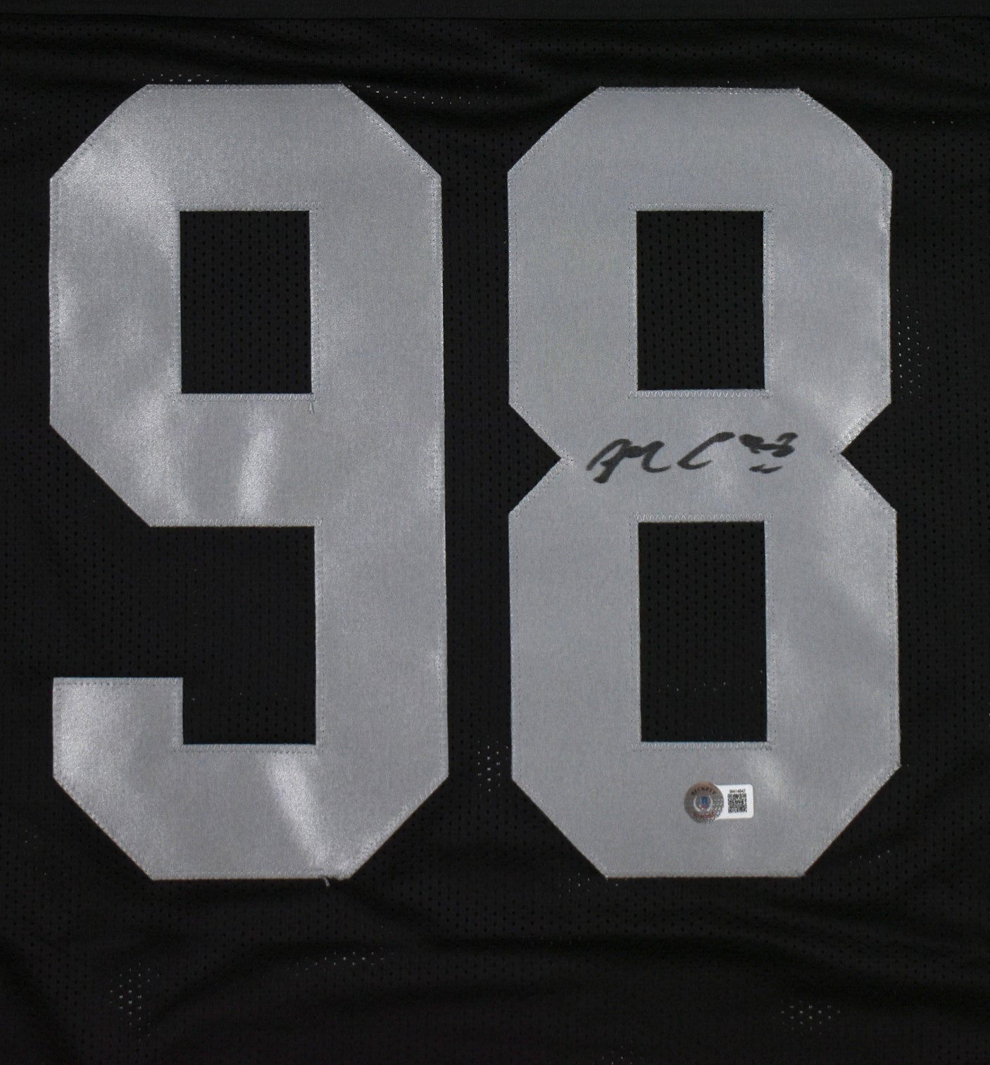Maxx Crosby Autographed Black Pro Style Jersey - Beckett W Hologram *Black