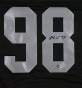 Maxx Crosby Autographed Black Pro Style Jersey - Beckett W Hologram *Black