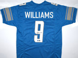 Jameson Williams Autographed Blue Pro Style Jersey - Beckett W Hologram *Black