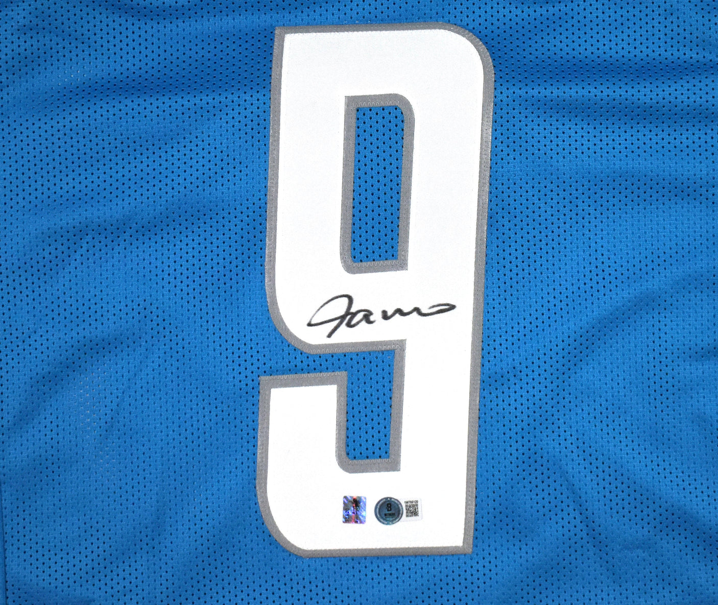 Jameson Williams Autographed Blue Pro Style Jersey - Beckett W Hologram *Black